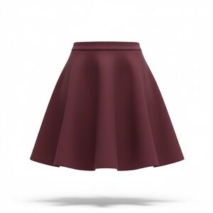 LOFT Burgundy Flare Skater Skirt Women’s Size 14 High Rise